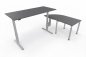 Preview: Ergonomischer Winkelschreibtisch VXY5 263 x 160 cm Grafit